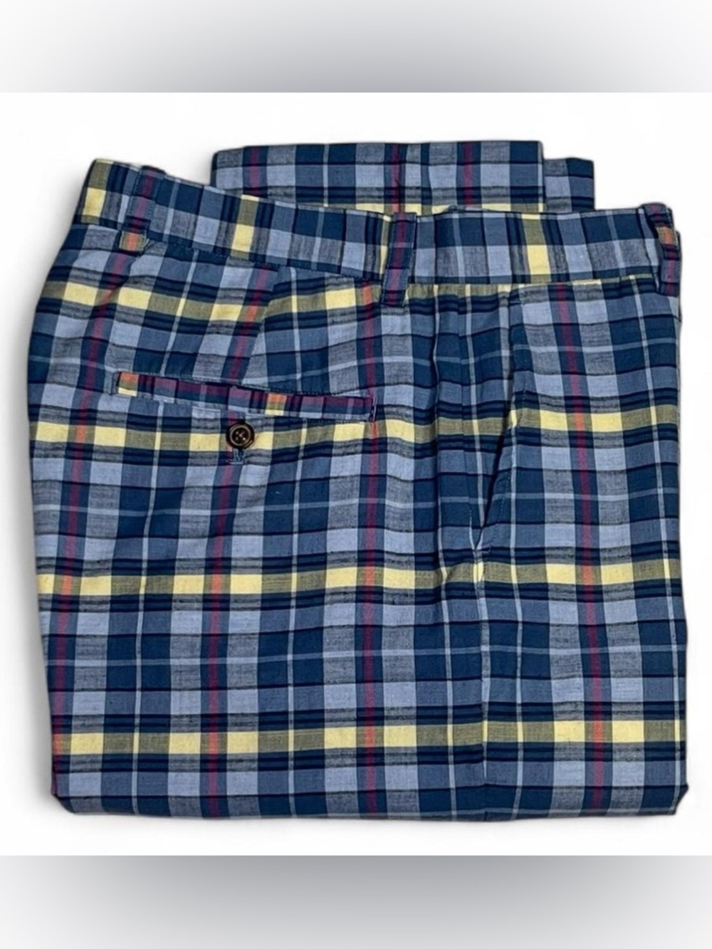 NWOT! Brooks Brothers 1818 Clark Fit Blue Plaid Pants Men’s Size W32 L32 Golf